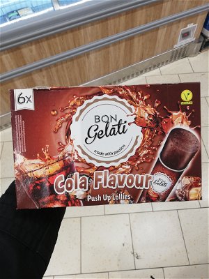 Billede af Bon Gelati Push Up Lollies Cola Flavour (6 stk)