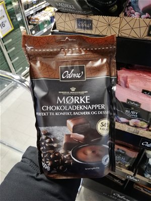 Billede af Odense Mørke Chokoladeknapper 54% Kakao
