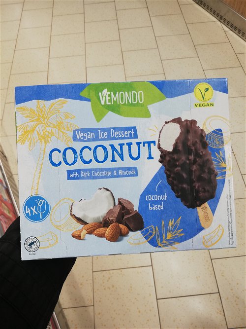 Billede af Vemondo Vegan Ice Dessert Coconut with Dark Chocolate & Almonds