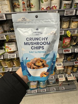 Billede af Forestly foods Crunchy Mushroom Chips Salt & Pepper 